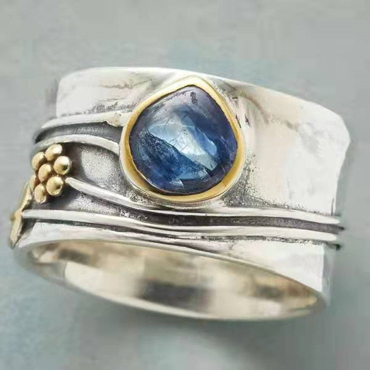 Aquamarine Water Drop Ring