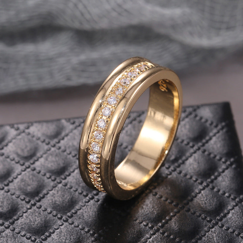 Gold Silver Rhinestone Ring