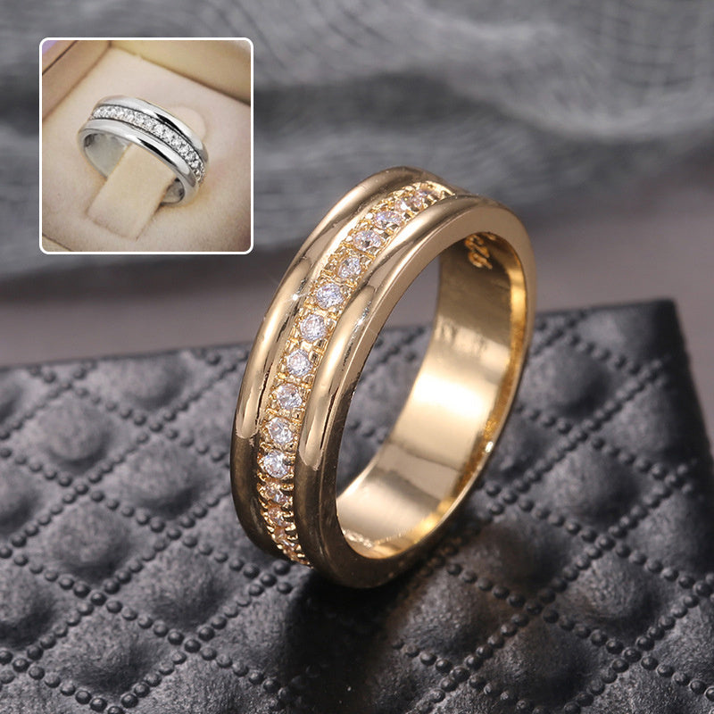 Gold Silver Rhinestone Ring