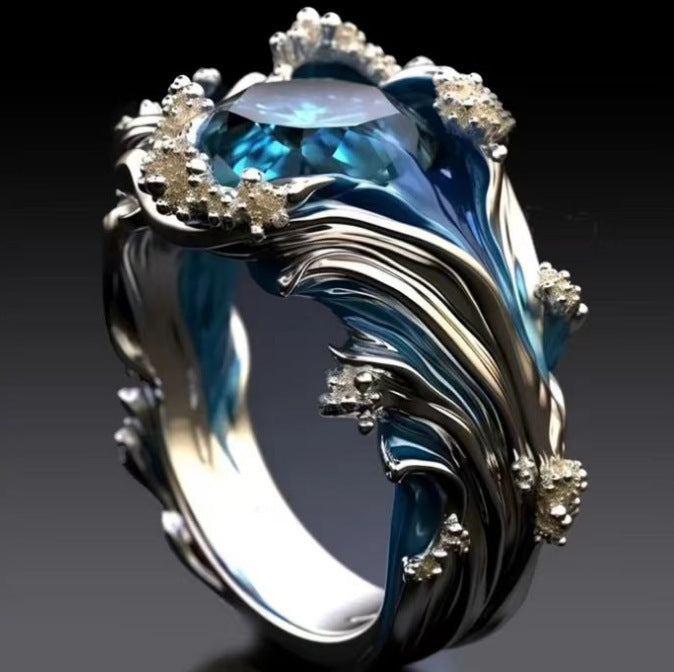 Resin Crystal Fashion Ring