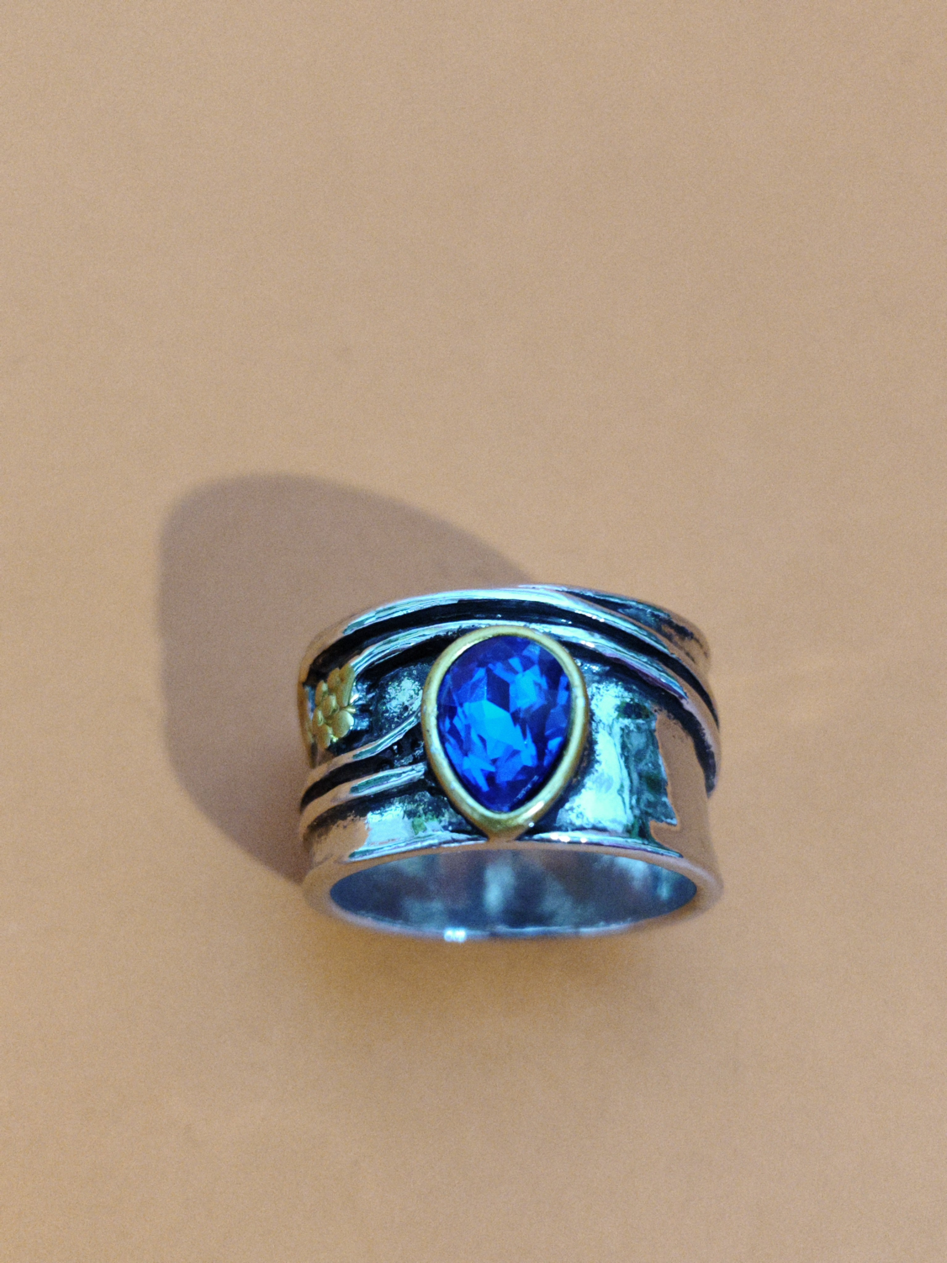 Aquamarine Water Drop Ring