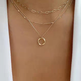 Circle Pendant Fashion Necklace