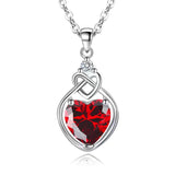 Heart-Shaped Ruby Jewelry Set