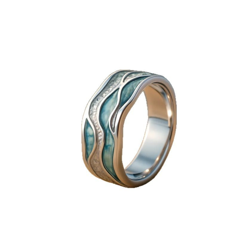 Aurora Ocean Wave Ring