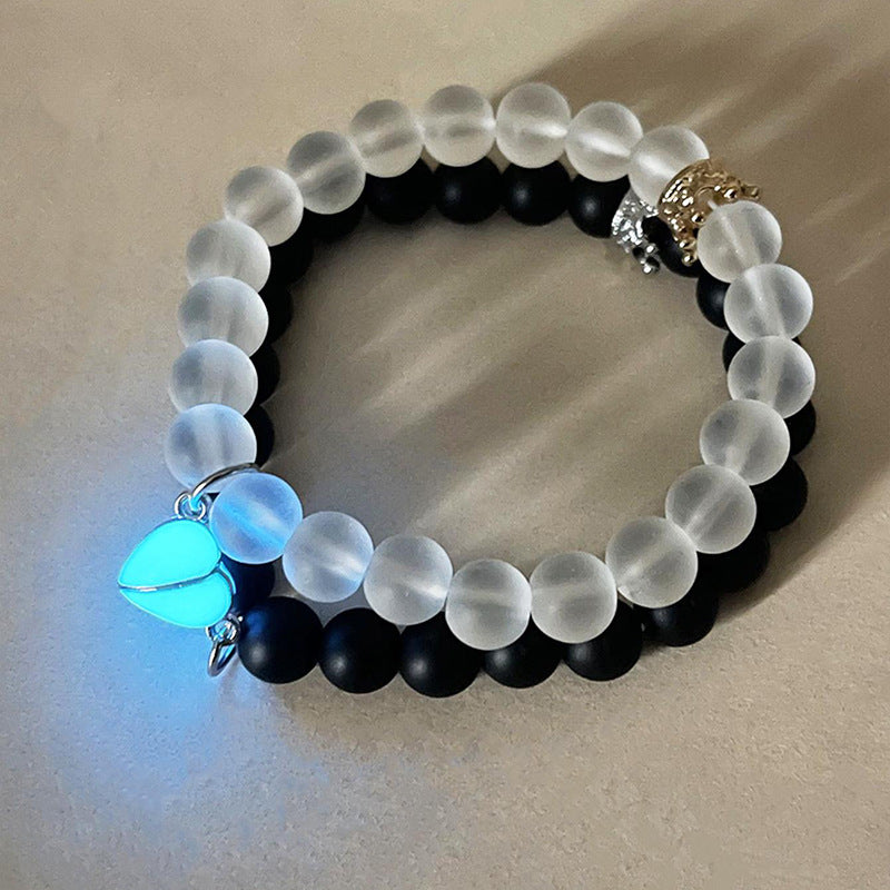Glow Crown Couple Bracelets