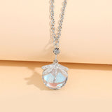 Dragonfly Green Crystal Necklace