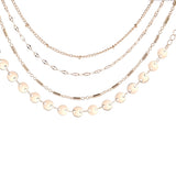 Gold Tube Chain Bracelet Set