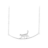 Climbing Cat Pendant Necklace