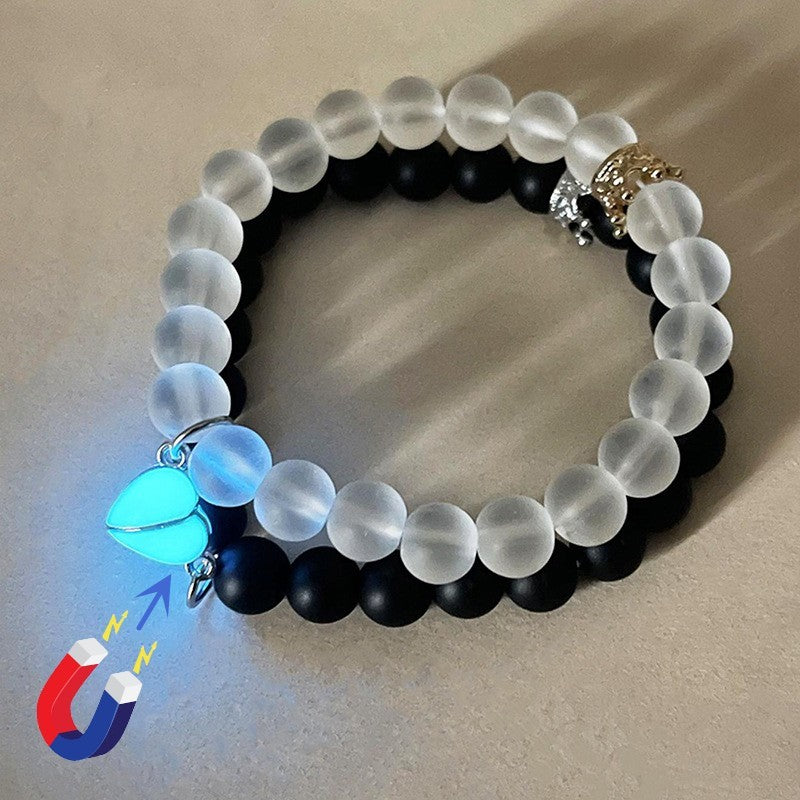 Glow Crown Couple Bracelets